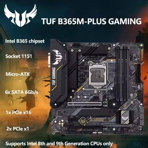 Asus TUF B365M PLUS Gaming LGA1151 DDR4 HDMI mATX Motherboard