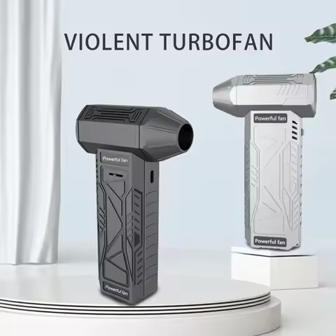 New Handheld Brushless Mini Turbojet Fan 130000RPM Air Gun Wireless Air Gun Rechargeable Blower Home