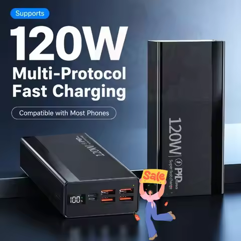 Power Bank 80000mAh 120W Super Fast ChargingDual USB Output High Capacity Battery for Smartphones Tr