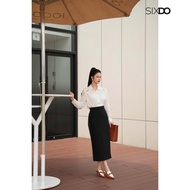 Chân váy công sở đen dáng bút chì SIXDO (Black Woven Pencil Skirt)