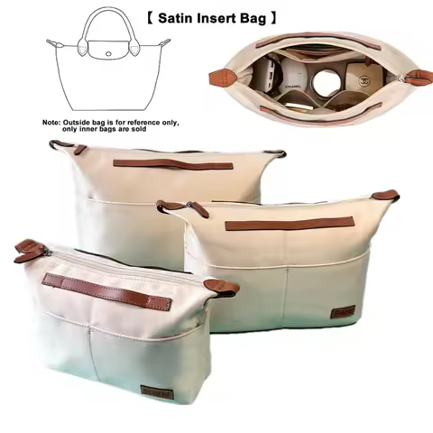 Portable Makeup Bags EverToner Nylon Insert Organizer Bag for Longchamp LE PLIAGE Bag Luxury Handbag
