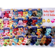 12 PAIRS BABY SOCKS 12 MONTHS BABY SOCKS BABY SOCKS FOLDABLE MODEL PACKING 1 SET 3 PAIRS CODE J9Z8