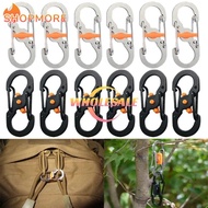 [Wholesale Price] Mini Outdoor Hiking Carabiner Clip with Lock Anti-theft Hard Backpack Buckle Anti-dropping Metal Climbing Clip Keychain Ring