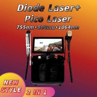 2IN1 808 hine Soprano Titanium Diode Laser Hair Removal 808nm 755nm 1064nm