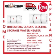 RHEEM EHG-30/40/50/60/80/100 Classic Electric Storage Water Heater