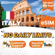 [Yoho] Italy eSIM No Daily Limit 3GB 5GB 10GB 10-30 Days Yoho Mobile Official Store