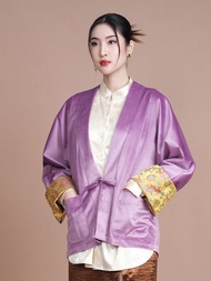 (JUN) Boa Blazer เสื้อเบลเซอร์ สีม่วง