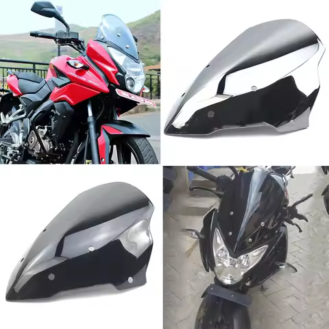 Motorcycle Double Bubble Windshield WindScreen Screen For BAJAJ Pulsar AS200 AS 200 200AS Protector