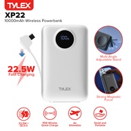TYLEX XP22 10000mAh Wireless Powerbank 22.5W Fast Charging QC3.0 15W Wireless Charging Small and Por