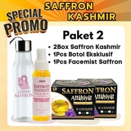 Attahiyat Saffron - [Paket 2 Kashmir + Bonus] Saffron Kashmir Finest Gold Kualitas Tertinggi Terlari