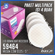 PHILIPS Multipack contains 4 pieces of Meson 59464 - LED Downlight 13W 5 inch D125