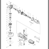 [Spicy Hardware] Makita GA4031 Sander Parts Carbon Brush Switch Motor Heart Bearing GA4030