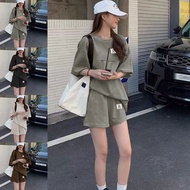 Fashion Women Short Sleeve Set Breathable T-shirt Top/Korean Shorts Women Casual Set Summer 2-piece 