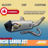 KLX/CRF150 WR155 EXHAUST MODEL RC50 4IN CARBON COATING END VERSION POWERBOOM ORIGINAL JMRKNALPOT KLX