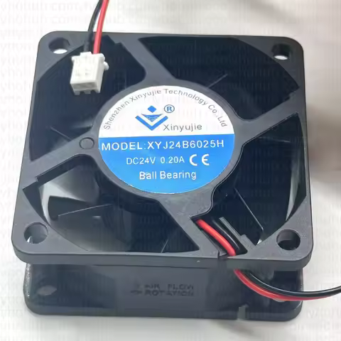 Xinyujie XYJ24B6025H DC 24V 0.20A 60x60x25mm 2-Wire Server Cooling Fan