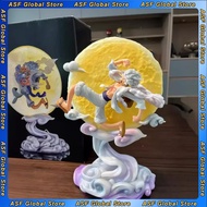 28cm Anime Figure Luffy Gear 5 Nika Luffy Glow Collection Ornaments Action Figure Statue Pvc Model D