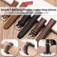 Amazfit Watch T-Rex 2, T-Rex Pro Strap, Premium Leather Series 22mm (For TREX2, T REX Pro &amp; TREX) Smartwatch Accessories