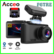 FGTRE Dash Cam For Cars Mini 3inch Dash Cam Dual Camera For Cars 4K Dash Cam for Cars Front and Rear