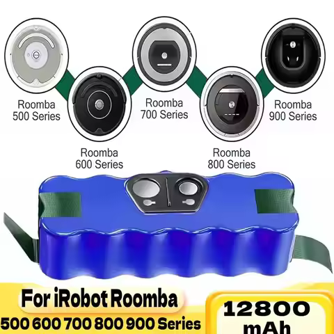 14.4V Battery For iRobot Roomba 12800mAh Battery For iRobot Roomba 500 600 700 800 900 series 14.4V