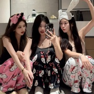 Cartoon Kitty Cat Pajama Pants - Women's Warm Casual Pants for Fall/Winter