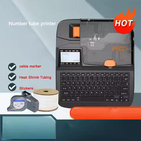 P900 Number Tube Printer PVC Sleeve Stickers Fully Automatic Handheld Number Machine Electronic Numb