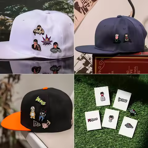 1-6pcs JUNIOR H Hat Pin Brooch - Cute Singer Badge - Collar Metal Pin - Hats, Bags, Fashion Accessor