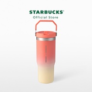 Starbucks Stainless Steel Orange & Yellow STANLEY Cold Cup 30oz. ทัมเบลอร์สตาร์บัคส์สแตนเลสสตีล ขนาด