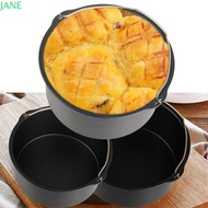 JANRY Baking Tray Kitchen Utensil Air Fryer Accessories Large Capacity 6/7/8 Inch Across Pan Round