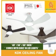 KDK Ceiling Fan DC / AC Ceiling Fan - Fanco , Prism , Bestar,with LED Lights and WIFI- Size 48 / 56 / 60 inch(JAPAN)
