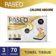 Paseo Calorie Absorb Kitchen Towel Roll Inz Hayu; 3 Rolls / 70 Sheets Hayu 93;