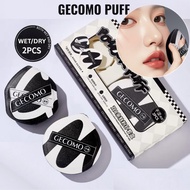 GECOMO Double A Soft Powder Puff Set Wet and Dry Compatible Flawless Makeup Application 2 Pcs