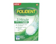 POLIDENT 3 MINUTE DAILY CLEANSER 30'S TABLET ( KECIL - STRIP (6'S TAB)