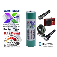 Top Button Samsung 18650 20R Battery 2000mAh 22A Positive Cap With Insulation Pad Shrink Guarantee Original Battery