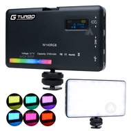 ไฟ LED W140RGB ไฟต่อเนื่องถ่ายวีดีโอ บิวตี้บล็อกเกอร์ ไฟแต่งฉาก ไฟไลฟ์ ปรับอุณหภูมิและสีได้ มีแบตในต