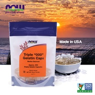 NOW Foods Supplements Empty Gelatin Capsules Triple "000" Bovine Sourced Filled by Weight 200 Gel Ca