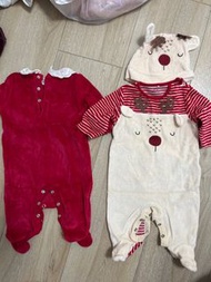 Next baby 紅色嬰兒聖誕鹿套裝