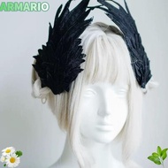 IARMARIOQR Hair Clips, Black White Angel Wing Cosplay Hair Accessories, Vintage Wing Hair Ornament B