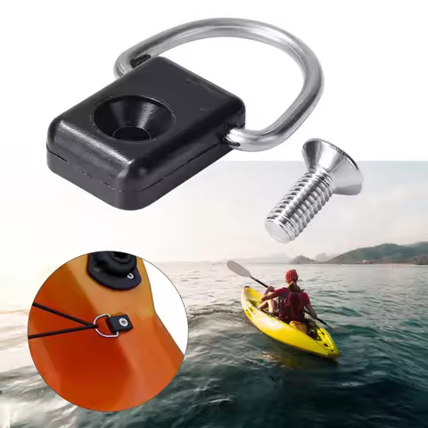 1/6Pcs Kayak D Buckle Portable Kayak Boat D Fishing Rigging with Screw Kayak Fishing Rigging D Ring 