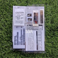 STICKER HONDA EX5 / EX5 DREAM RESTORE STIKER KILANG EKOR ENJIN SWING ARM COVER RANTAI STIKER BOON SI