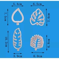 Tropical leaf cutter contains 4 / gumpaste leaf / fondant leaf