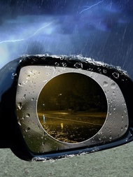 2入組車用後視鏡防雨膜，高清防雨防水側窗膜，全屏防霧防水納米膜，適用於汽車備用後視鏡