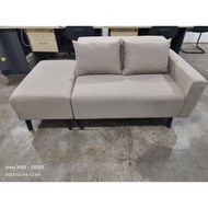 SHIRO Furniture Nordic L Shape 2 Seater Sofa with Armrest Moveable Stool Grey Brown Beige Color 2人沙发 Airbnb Sofa Set