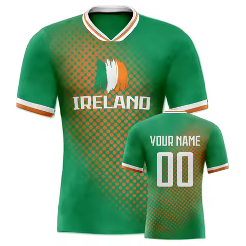 Custom Ireland Soccer Jersey Personalized Football Shirt with Printed Name Number Men Women Youth Tr