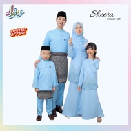 (BABY BLUE KURUNG MODEN SHEERA) SET FAMILY RAYA 2022. BAJU RAYA SEDONDON IBU ANAK. SET IBU AYAH DAN ANAK.