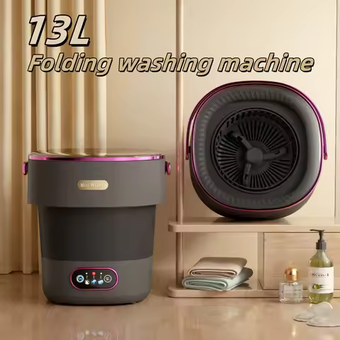13L Portable Foldable Washing Machine with Spin Dryer for Socks Underwear Panties Washer Home Large 