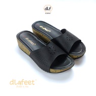 Dlafeet Sandal Wanita Wedges - Laura Black