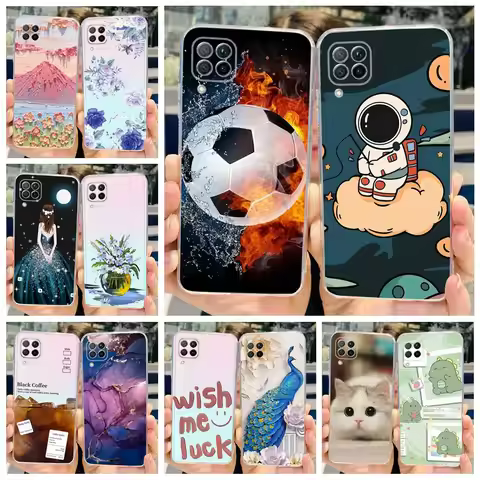 For Huawei P40 Lite Case Huawei Nova 7i Cute Painted Cover Clear Silicone Phone Case For Huawei Nova
