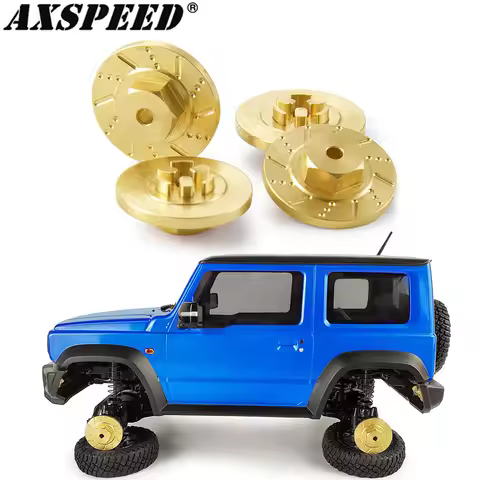 AXSPEED 4PCS Hex Hub Adapters Brass Counterweight for Kyosho Mini-z 4x4 4 Runner Jimny Jeep RC 4WD U