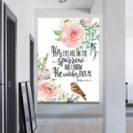 Bible Verses Prints Christian Wall Art Posters Peony Flowers Blessed Quotes Picture Canvas Painting 