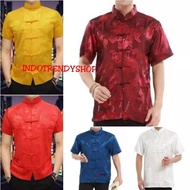 KEMEJA Fashion Men's Chinese New Year Clothes Chinese Cheongsam Thsirt Shirt Oneset Kmja Shio Bapak2